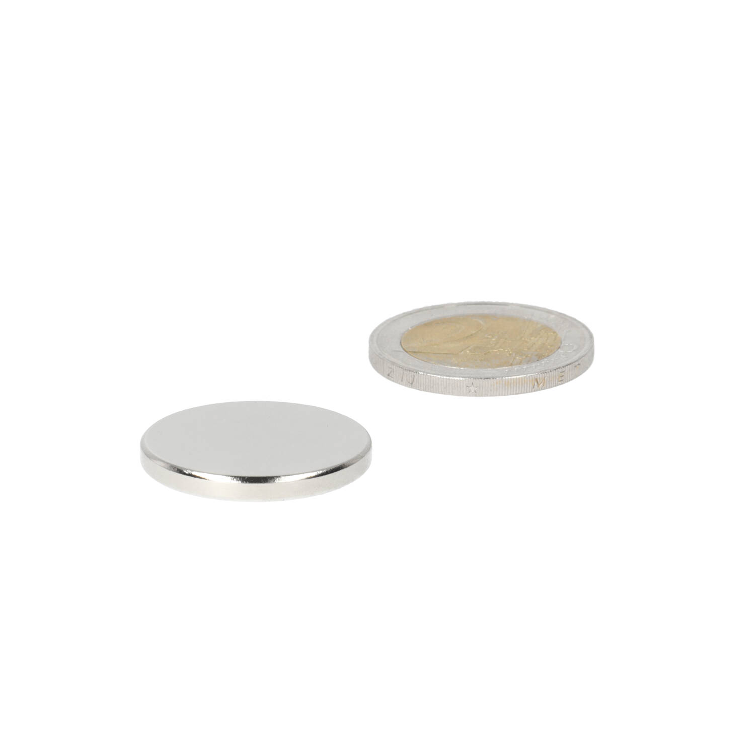 Neodym Scheibenmagnet ⌀25 x 3 mm, N48, vernickelt (NiCuNi)