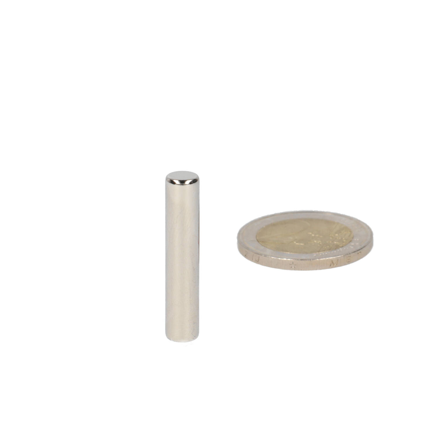 Neodym Stabmagnet ⌀6 x 30 mm, N48, vernickelt (NiCuNi)