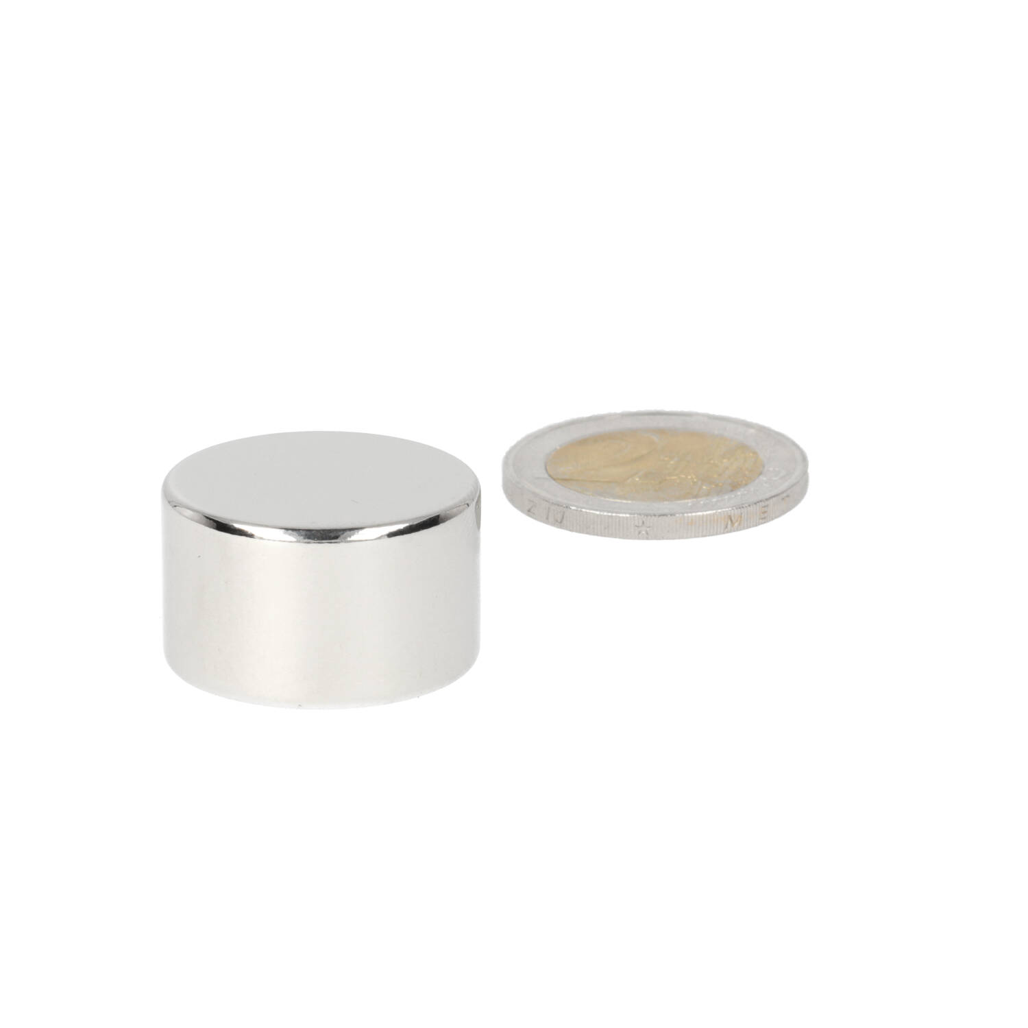 Neodym Scheibenmagnet ⌀25 x 15 mm, N48, vernickelt (NiCuNi)
