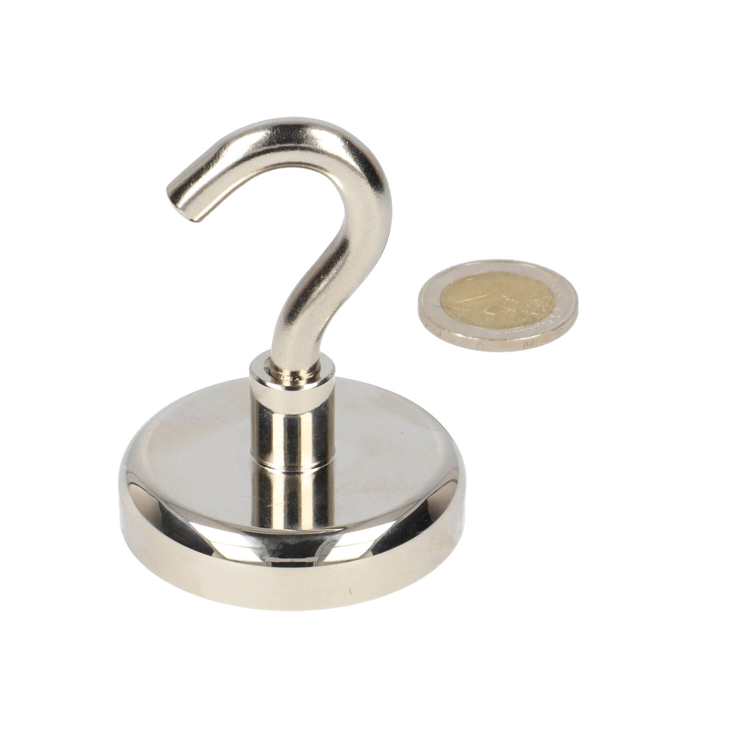 Neodym – Hakenmagnet – 60 x 18 x 10 mm – N40 – Stahltopf – NiCuNi