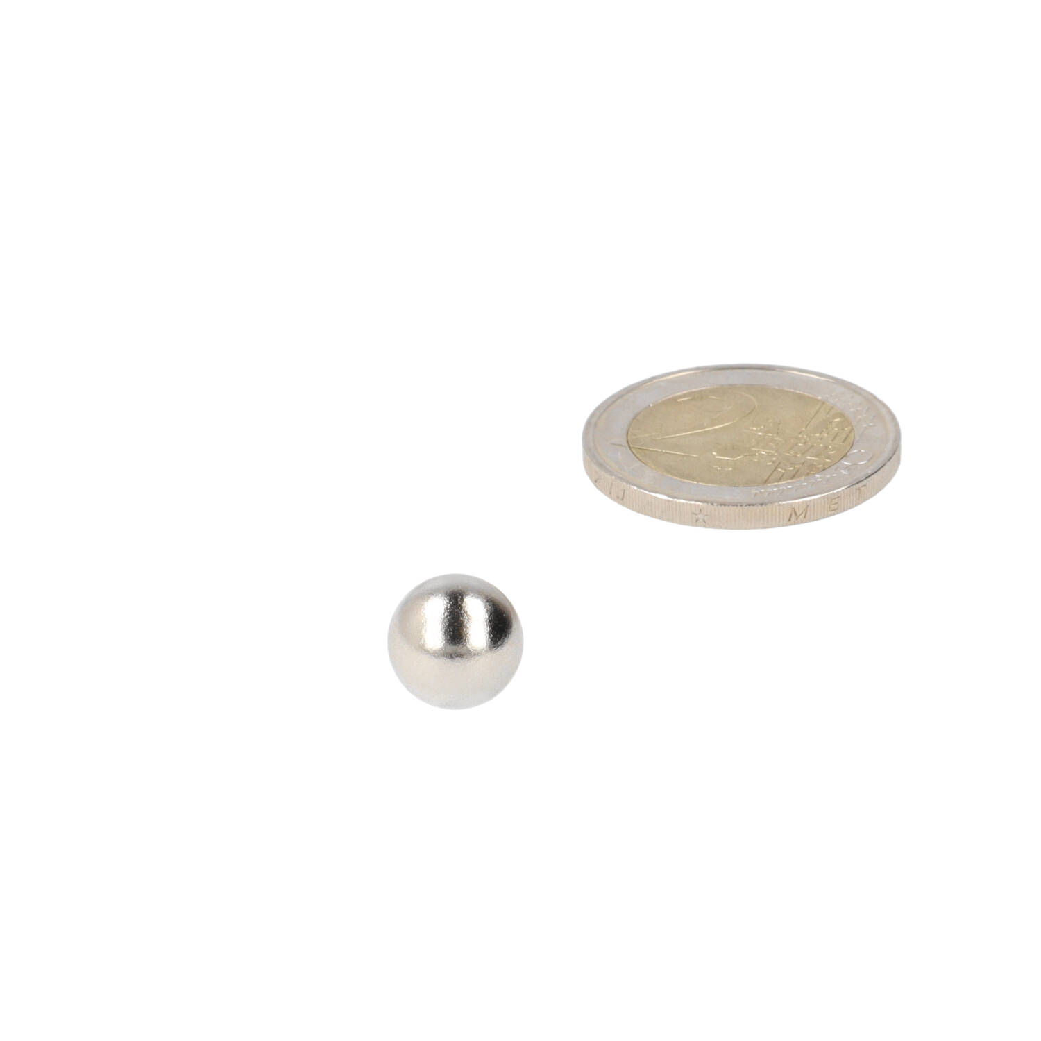 Neodym Kugelmagnet ⌀10 mm, N48, vernickelt (NiCuNi)
