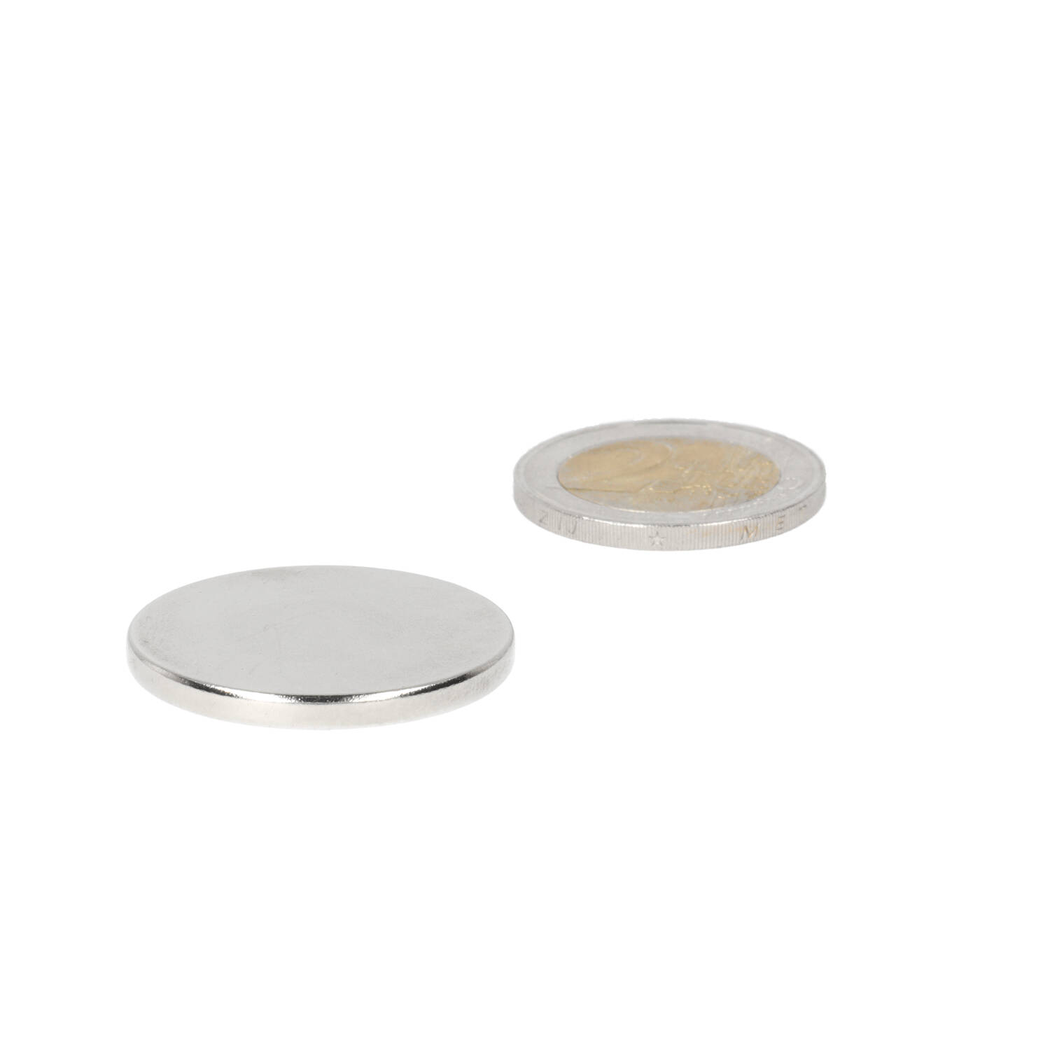 Neodym Scheibenmagnet ⌀30 x 3 mm, N48, vernickelt (NiCuNi)