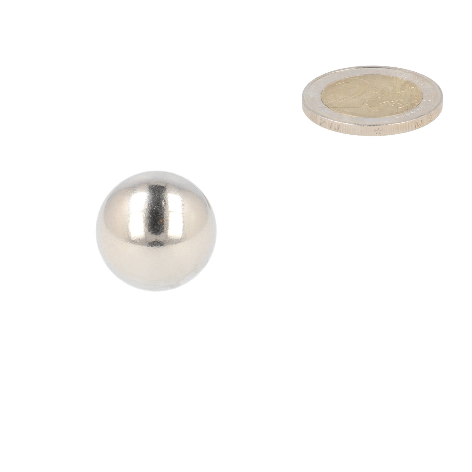 Neodym Kugelmagnet ⌀19 mm, N48, vernickelt (NiCuNi)