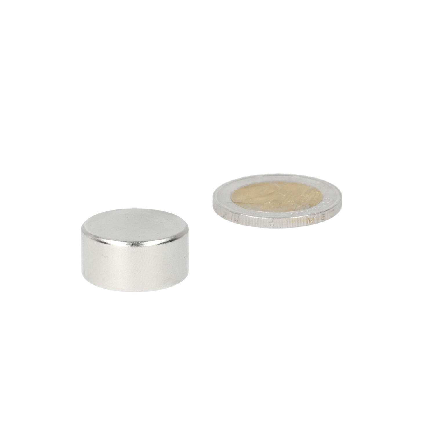 Neodym Scheibenmagnet ⌀20 x 10 mm, N48, vernickelt (NiCuNi)