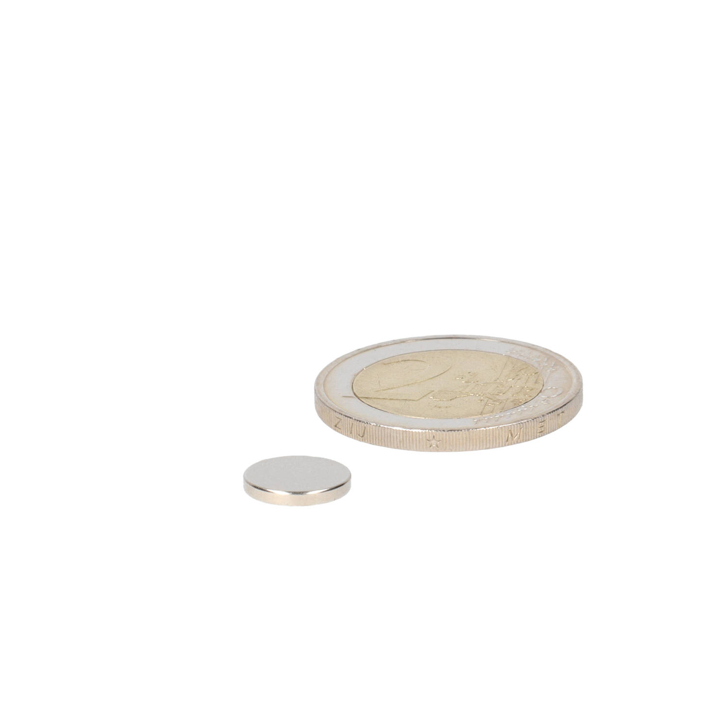 Neodym Scheibenmagnet ⌀10 x 1,5 mm, N48, vernickelt (NiCuNi)