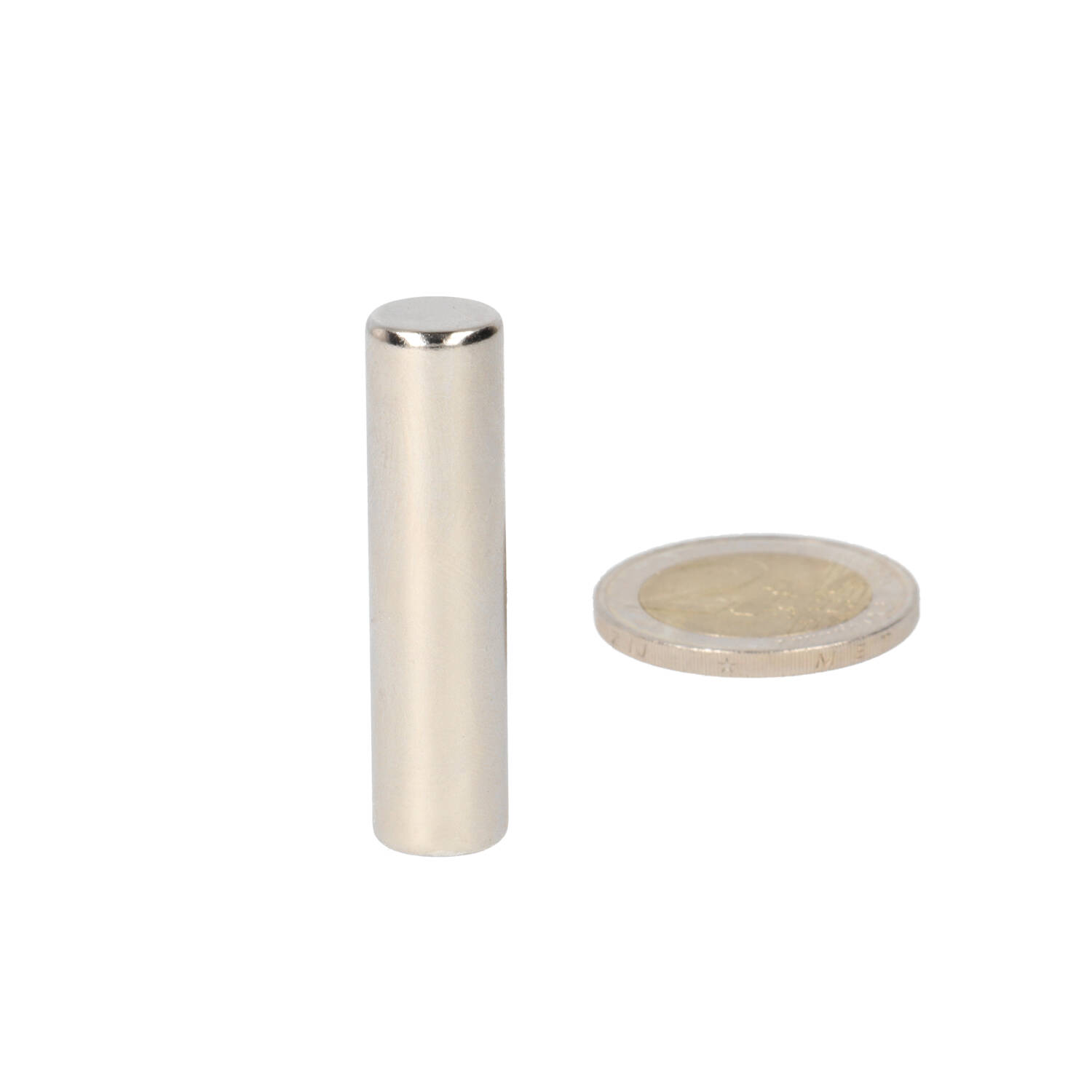 Neodym Stabmagnet Ø10 x 40 mm, N48, vernickelt (NiCuNi)