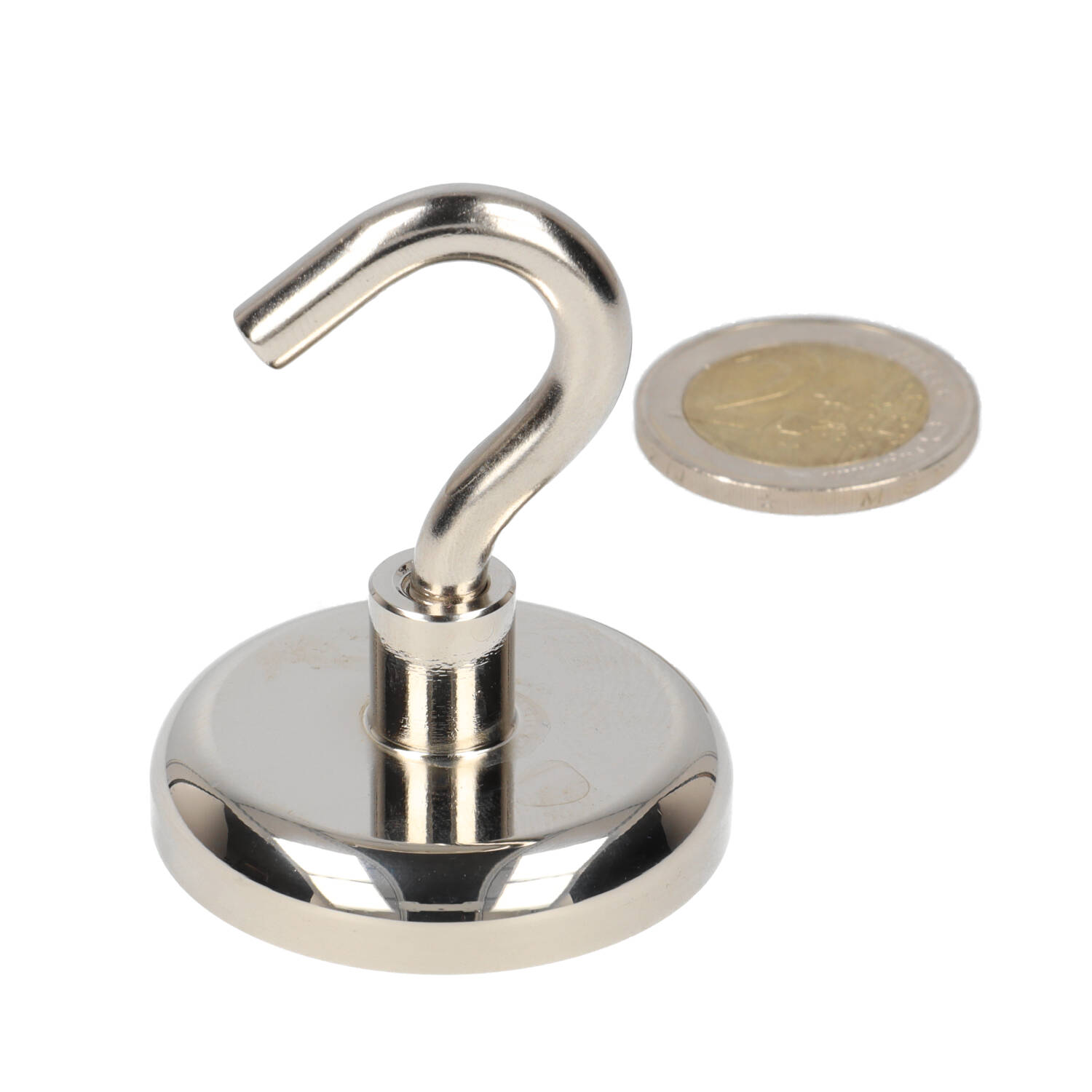 Neodym – Hakenmagnet – 40 x 18 x 10 mm – N40 – Stahltopf – NiCuNi