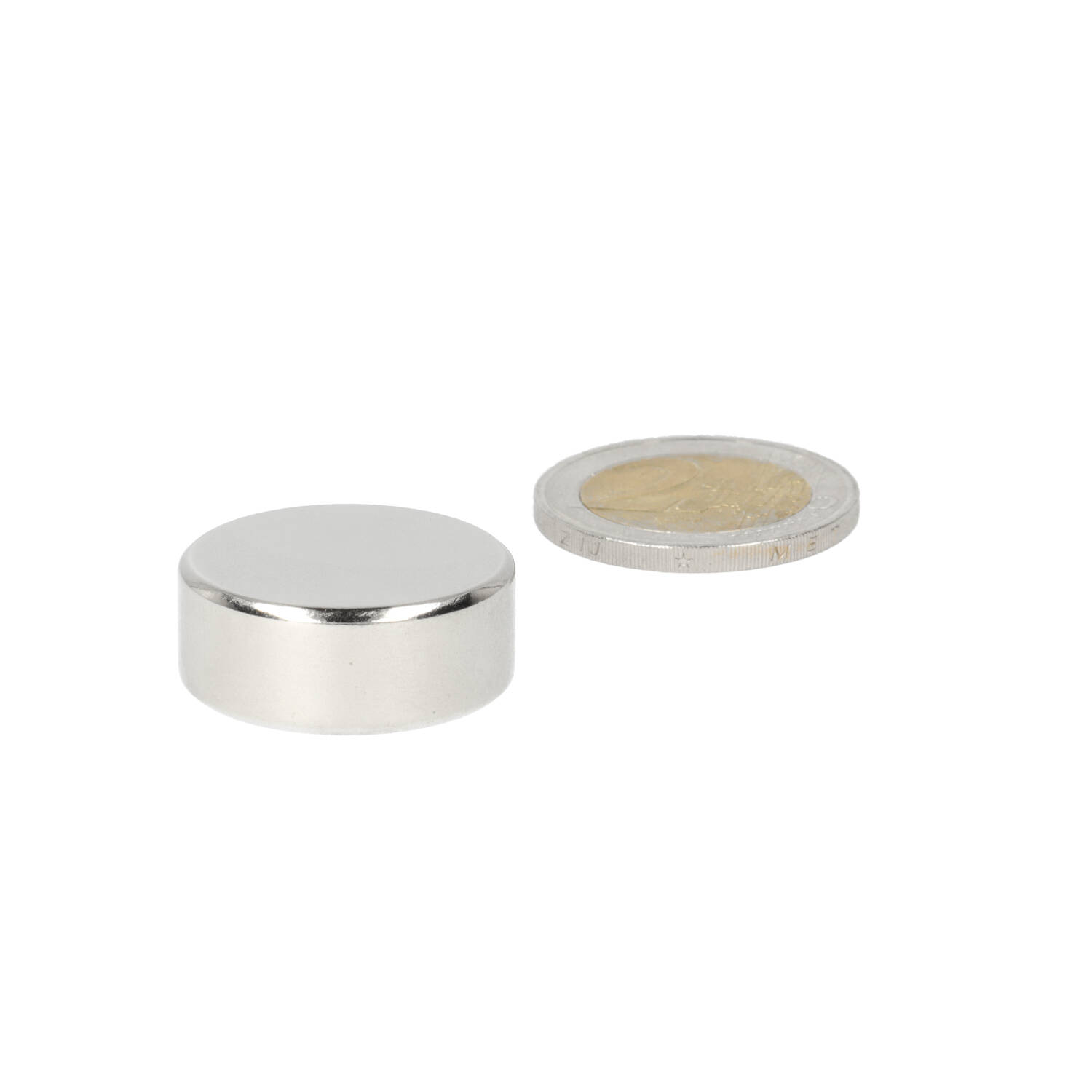 Neodym Scheibenmagnet ⌀25 x 10 mm, N48, vernickelt (NiCuNi)