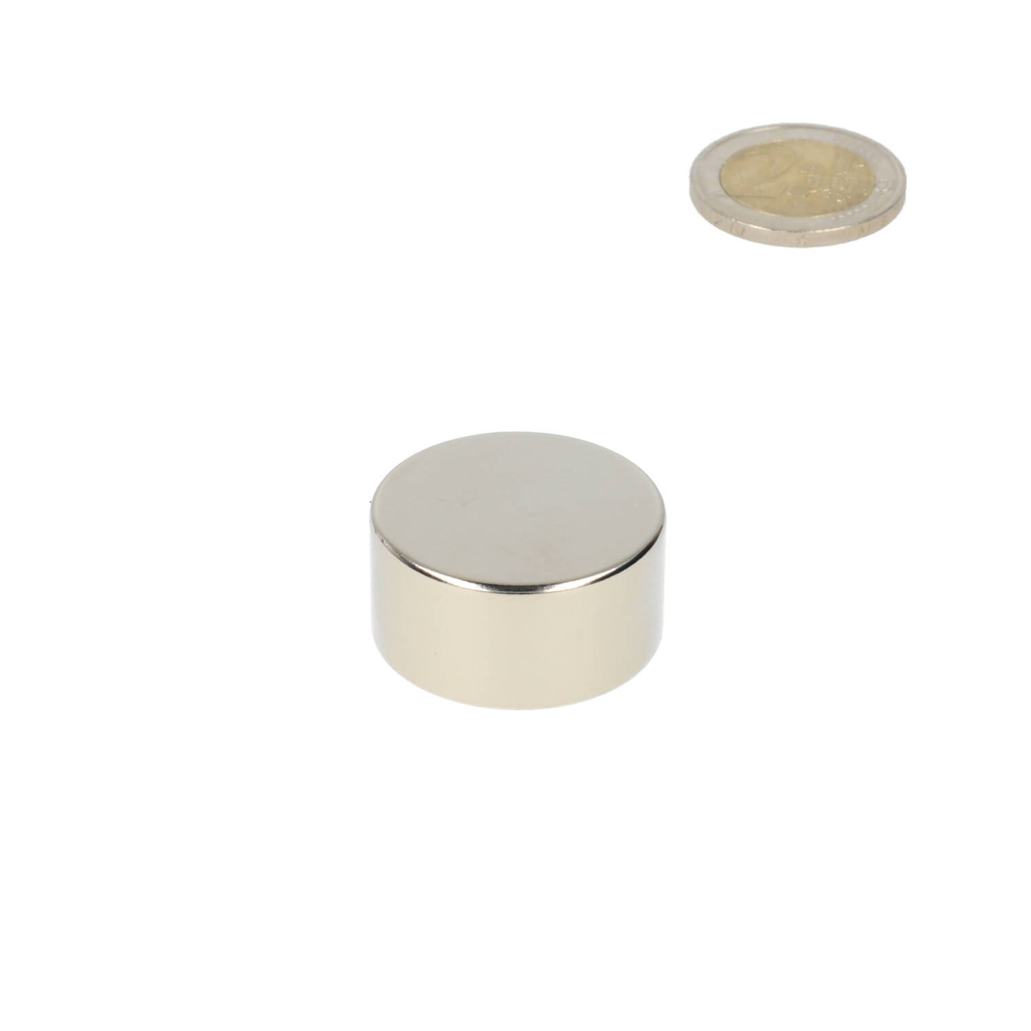 Neodym Scheibenmagnet ⌀30 x 15 mm, N48, vernickelt (NiCuNi)