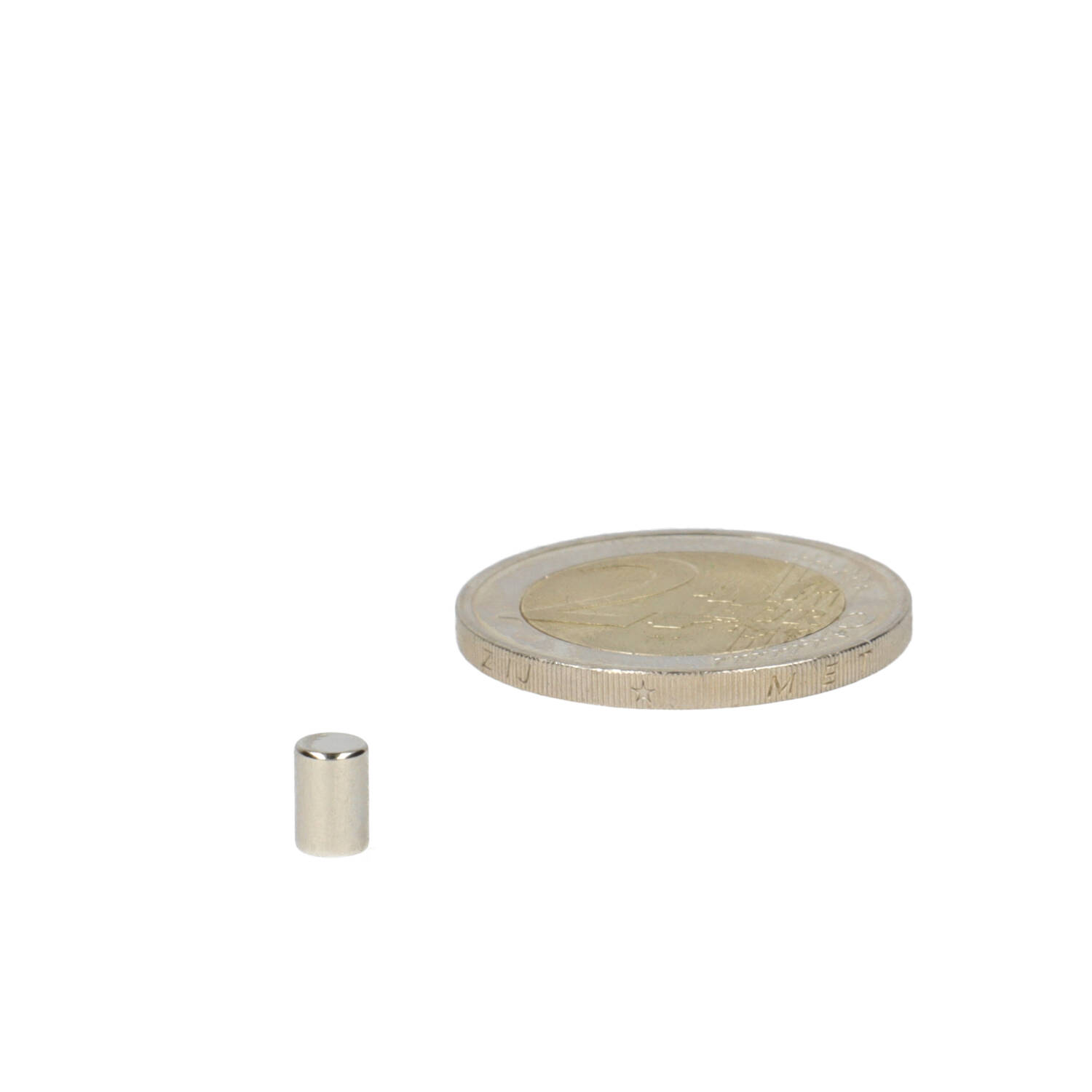 Neodym Stabmagnet Ø4 x 6 mm, N48, vernickelt (NiCuNi)