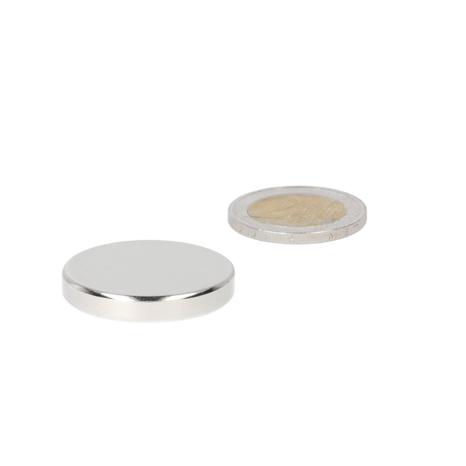 Neodym Scheibenmagnet ⌀30 x 4 mm, N45, vernickelt (NiCuNi)