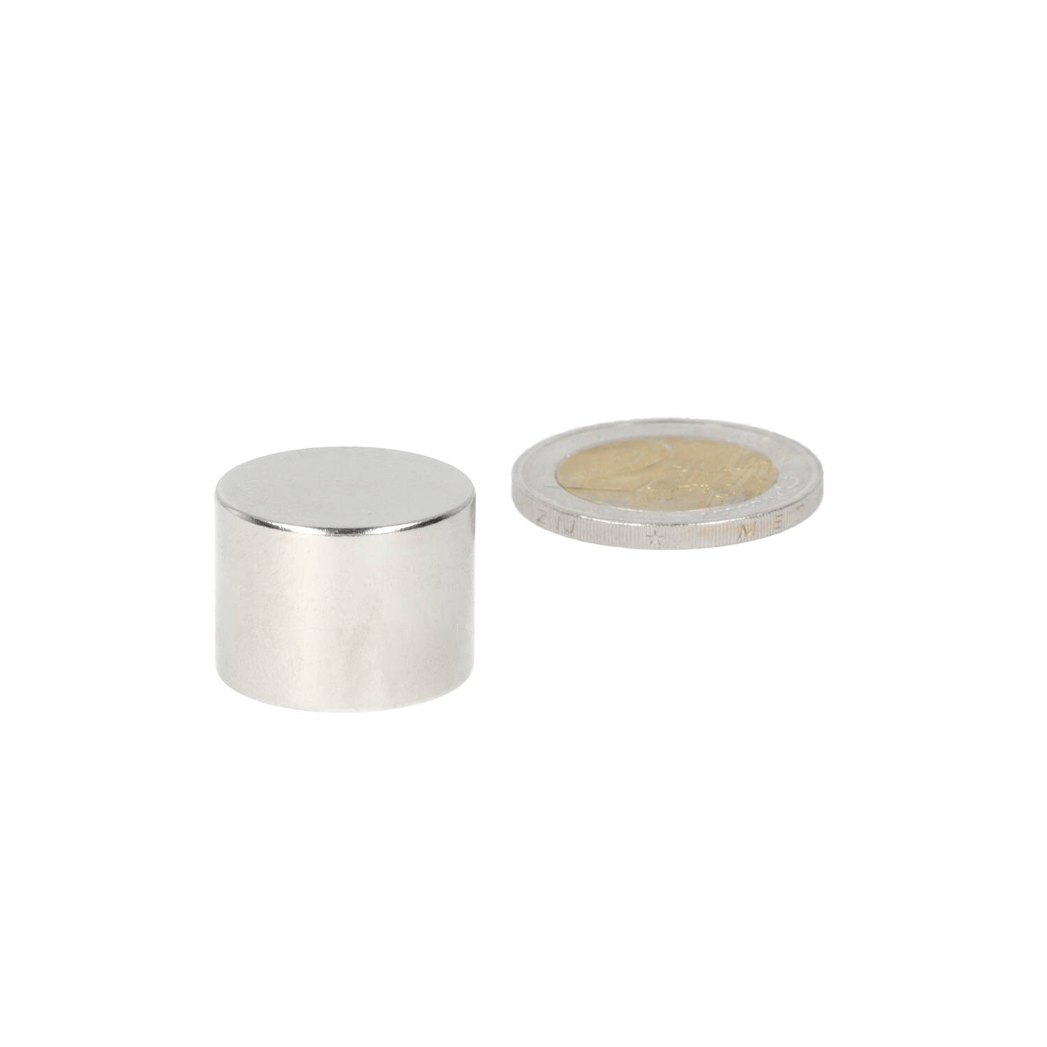 Neodym Scheibenmagnet ⌀20 x 15 mm, N48, vernickelt (NiCuNi)