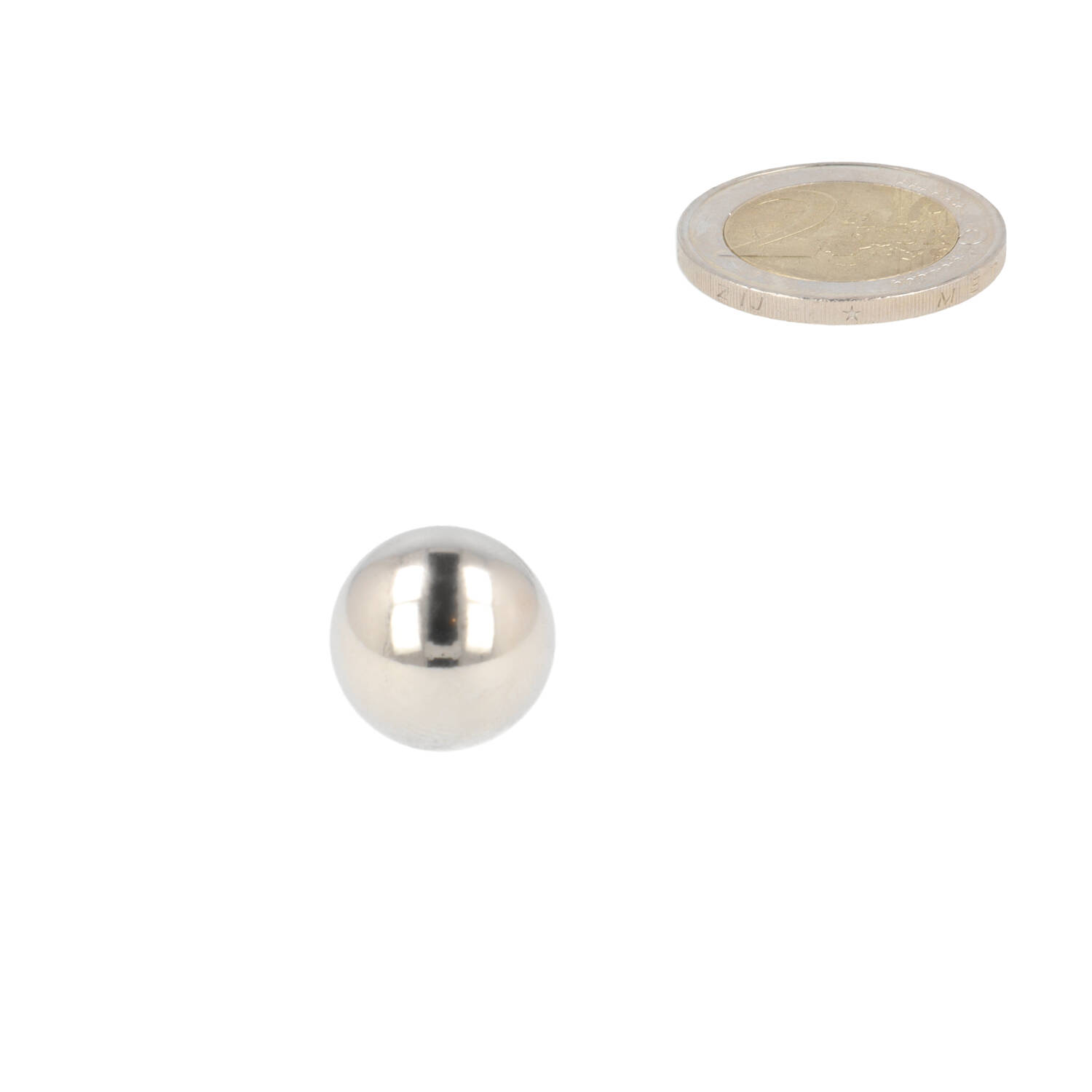 Neodym Kugelmagnet ⌀15 mm, N48, vernickelt (NiCuNi)