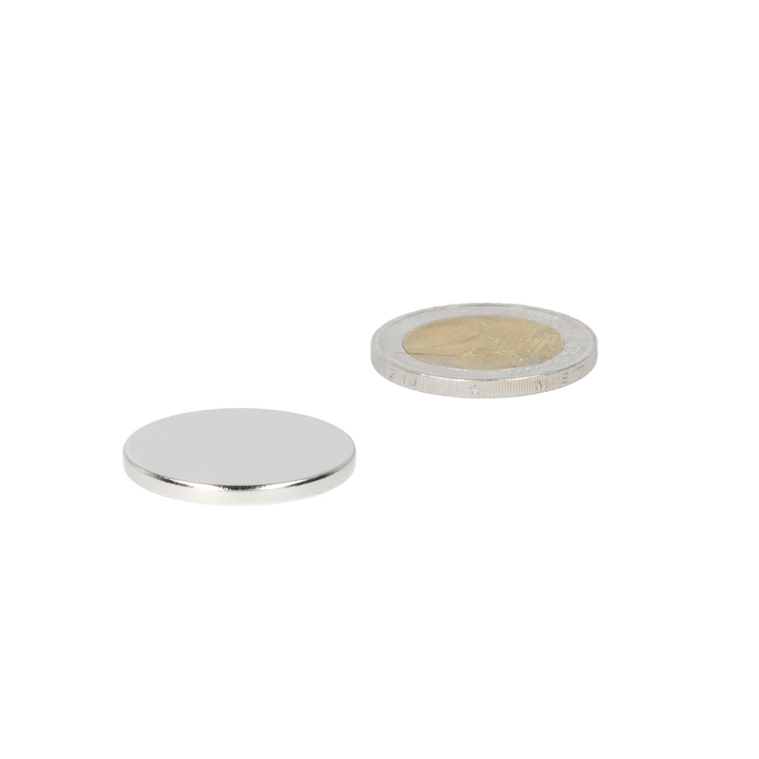 Neodym Scheibenmagnet ⌀25 x 2,5 mm, N48, vernickelt (NiCuNi)