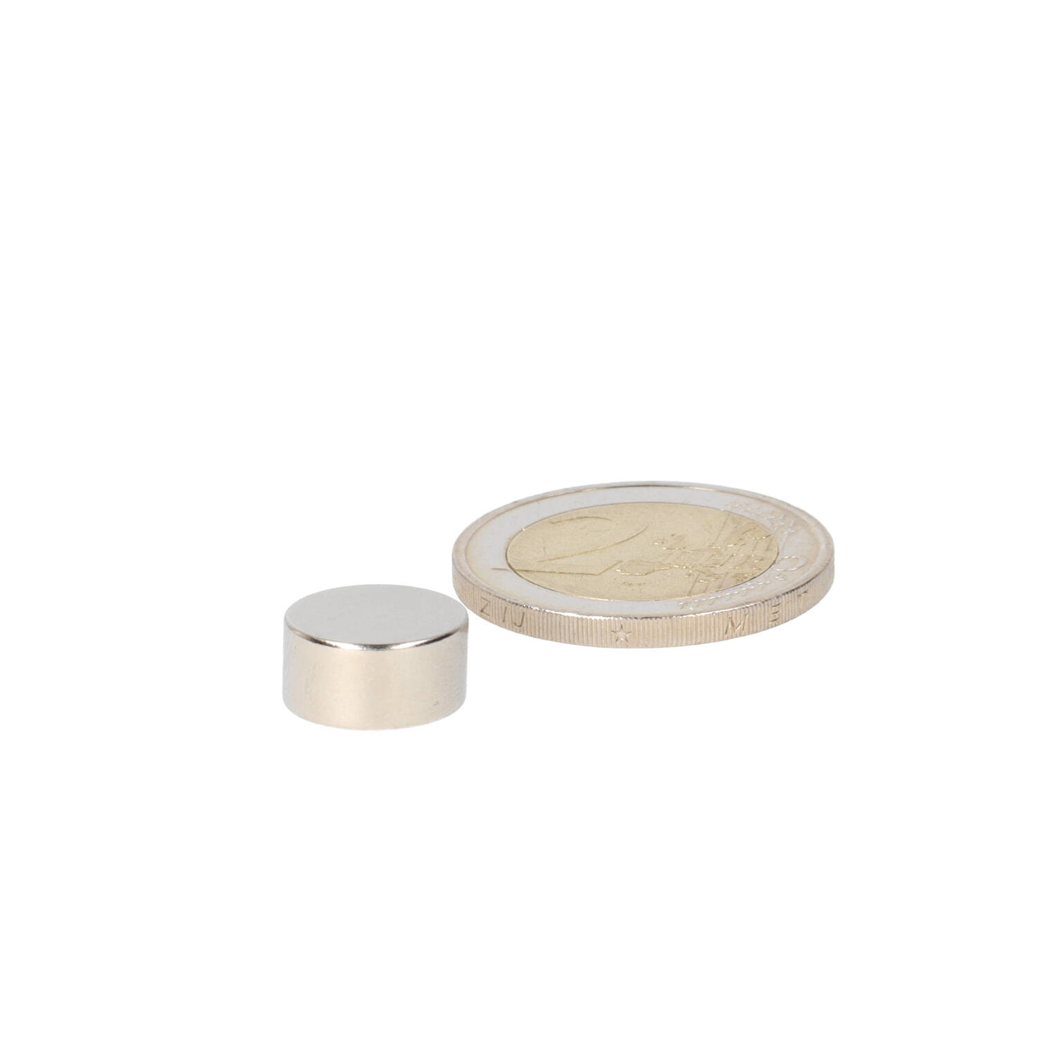 Neodym Scheibenmagnet Ø12 x 6 mm, N48, vernickelt (NiCuNi)