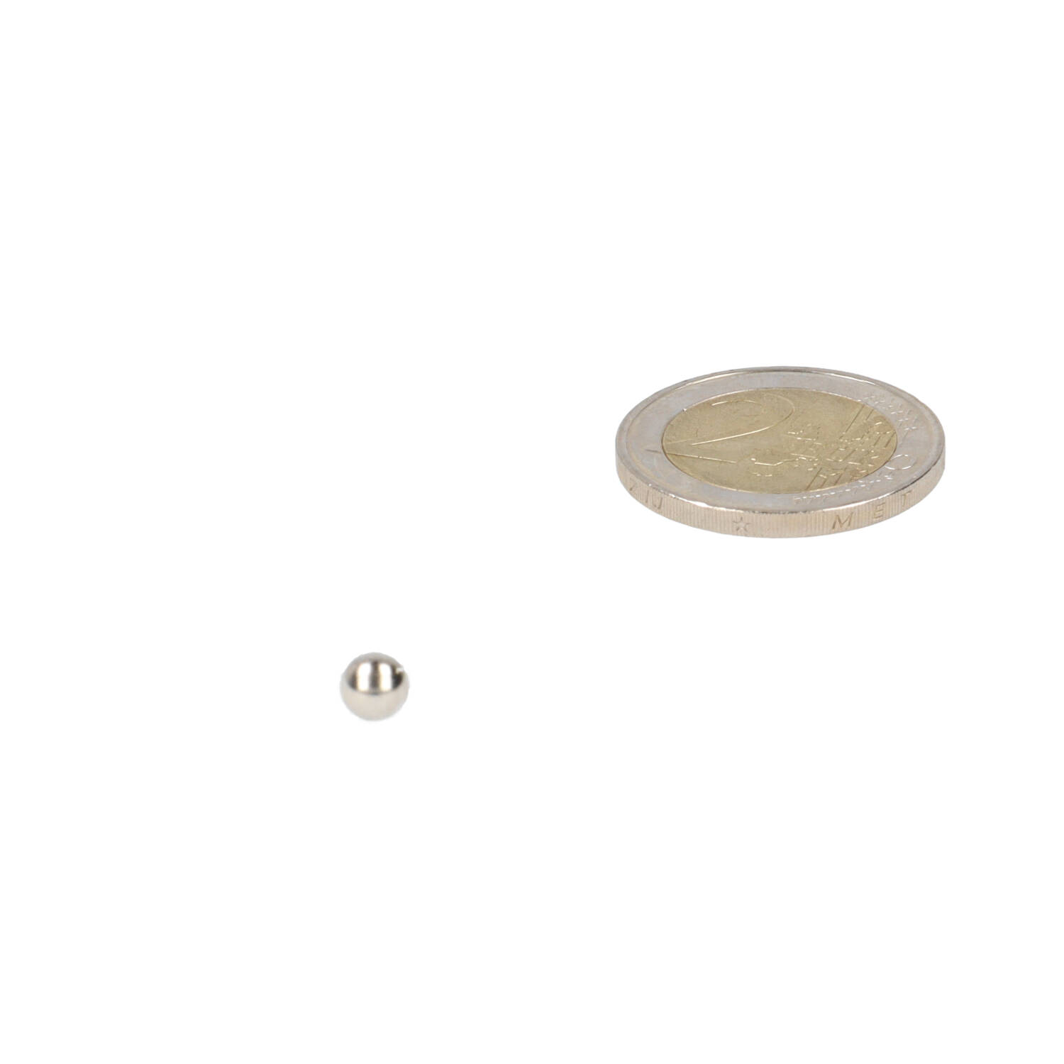 Neodym Kugelmagnet ⌀5 mm, N48, vernickelt (NiCuNi)