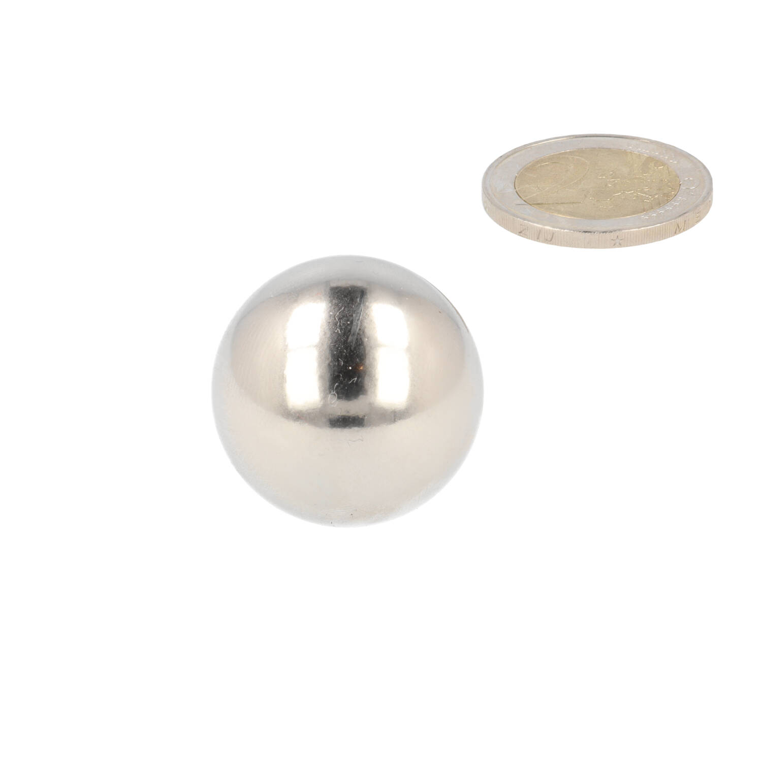 Neodym Kugelmagnet ⌀26 mm, N48, vernickelt (NiCuNi)