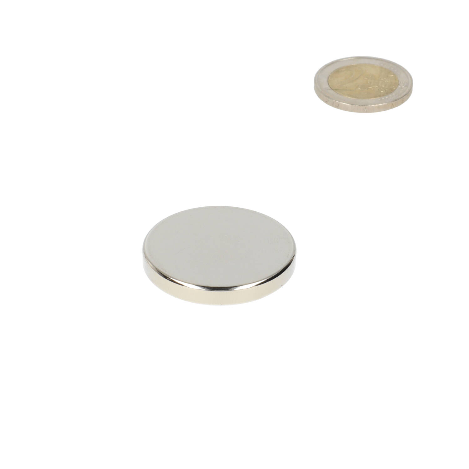 Neodym Scheibenmagnet ⌀35 x 5 mm, N48, vernickelt (NiCuNi)