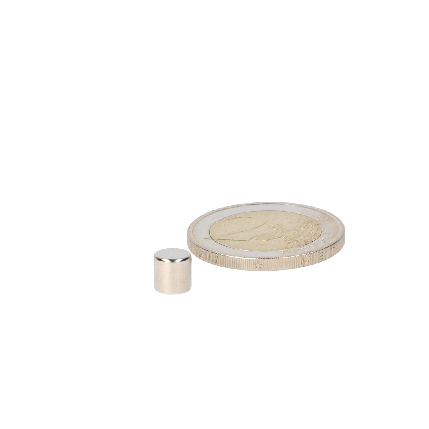 Neodym Scheibenmagnet Ø6 x 6 mm, N48, vernickelt (NiCuNi)