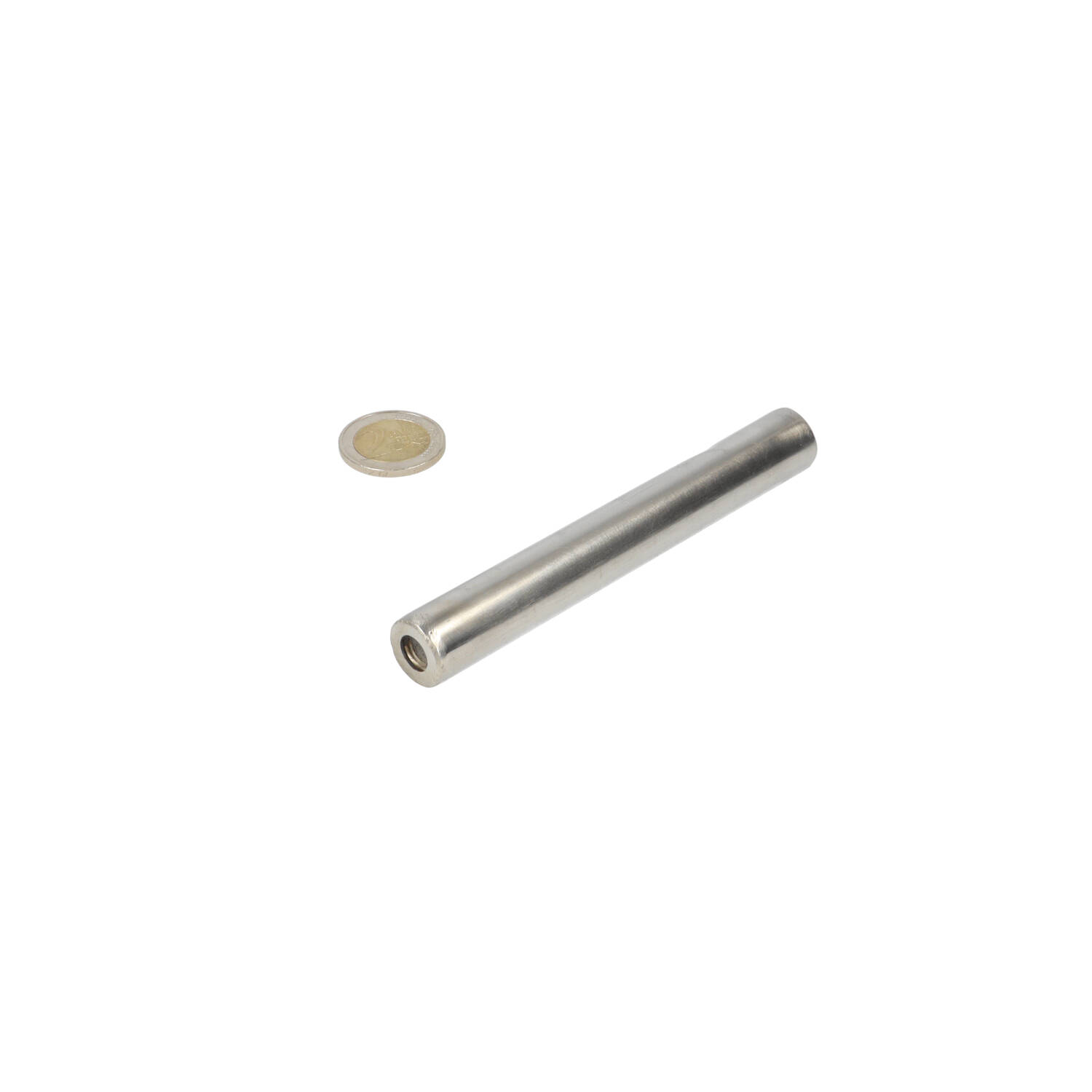 Neodym – RVS – 16 x 120 mm – 8000 Gs – M8 / M8X12 – N42 – industriële filtertoepassing – NiCuNi