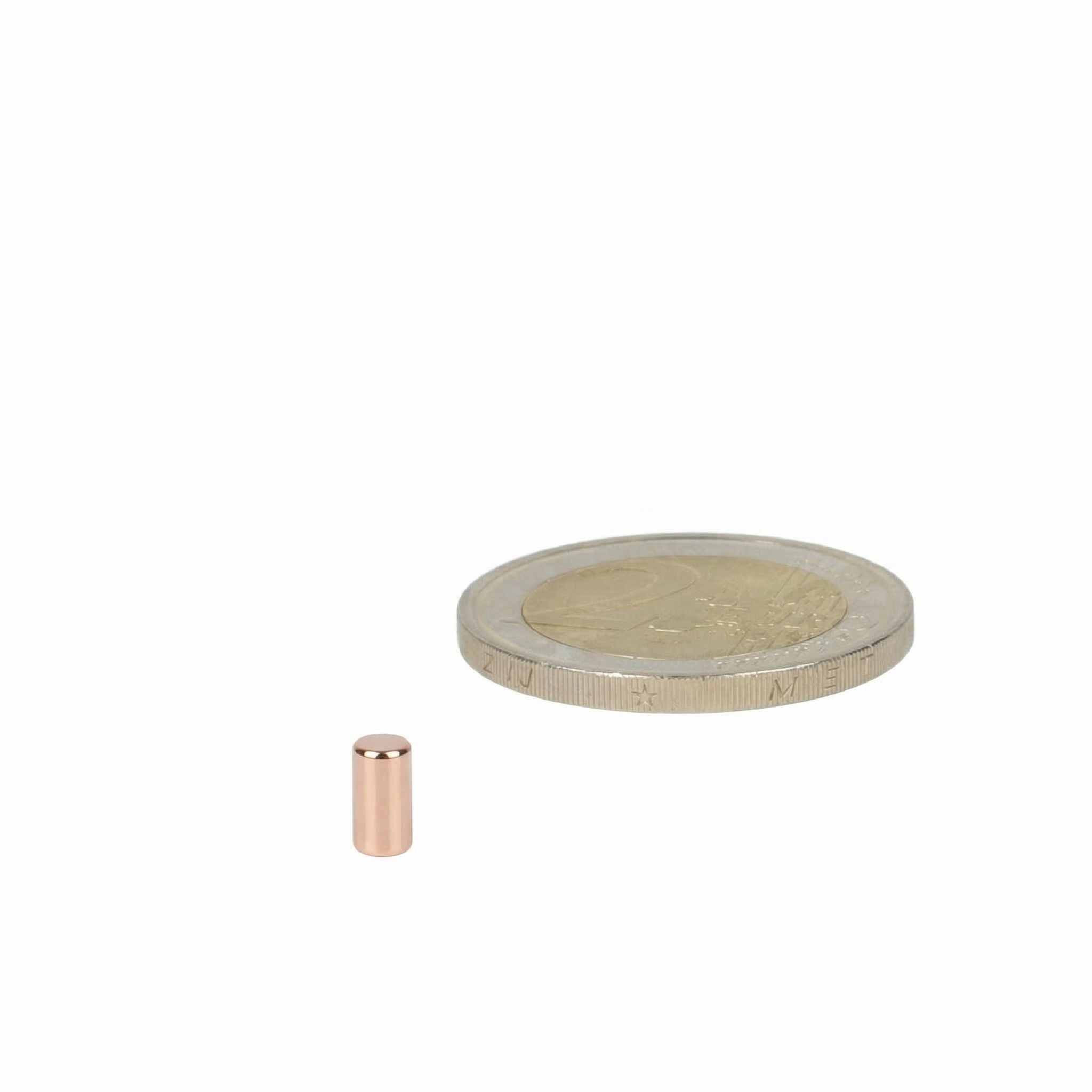 Neodym Stabmagnet rosé-beschichtet radial magnetisiert, N52 Ø3 x 6 mm